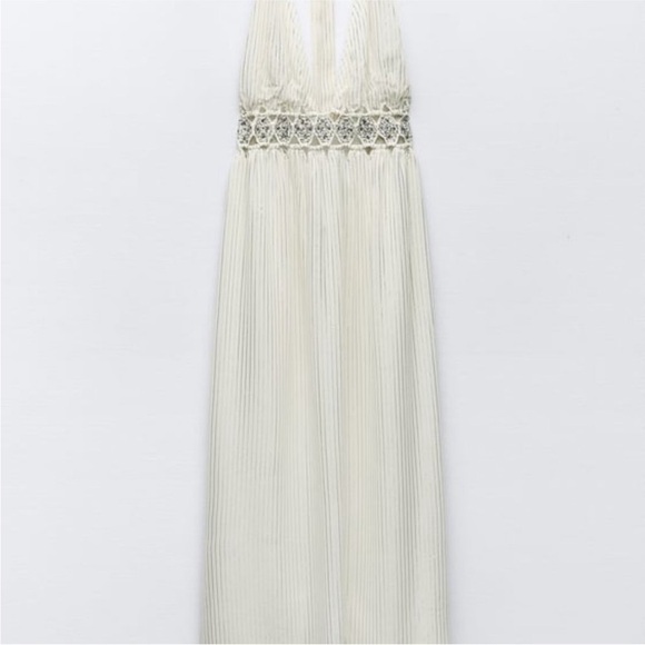 Zara limited edition bloggers favourite beaded cut out metallic thread dress - Picture 6 of 12